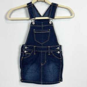 Jordache Denim Rhinestone Skirt Overalls Girl's 4/5
